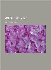 As Seen by Me,1443221287,9781443221283