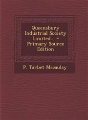Queensbury Industrial Society Limited... - Primary Source Edition,1295869853,9781295869855