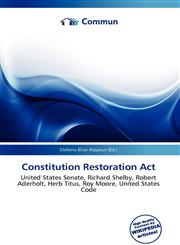 Constitution Restoration Act,6136707241,9786136707242