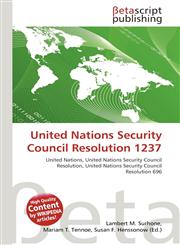 United Nations Security Council Resolution 1237,6135087959,9786135087956