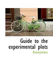 Guide to the experimental plots,1115736590,9781115736596