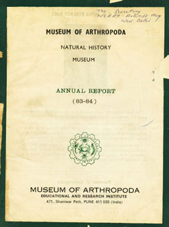 Museum of Arthropoda : Natural History Museum - Annual Report (83-84)