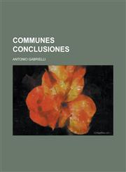 Communes Conclusiones,1153470926,9781153470926