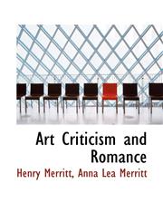 Art Criticism and Romance,1103854712,9781103854714