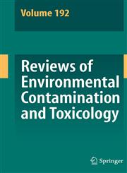 Reviews of Environmental Contamination and Toxicology 192,0387717234,9780387717234