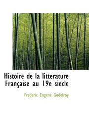 Histoire de la littérature Française au 19e siecle,1115571761,9781115571760
