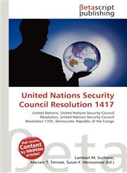 United Nations Security Council Resolution 1417,6135102443,9786135102444