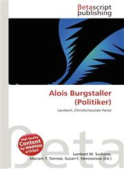 Alois Burgstaller (Politiker),6135203061,9786135203066