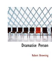 Dramatise Person,1140095501,9781140095507