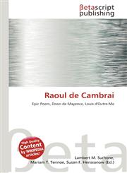 Raoul de Cambrai,6134843334,9786134843331