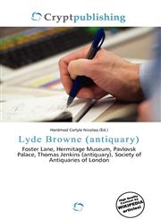 Lyde Browne (antiquary),6136585987,9786136585987