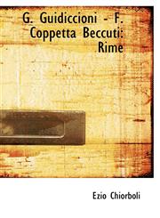 G. Guidiccioni - F. Coppetta Beccuti Rime,1113738022,9781113738028
