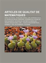 Articles de Qualitat de Matematiques Espai Vectorial, Problema D'Apol.Loni, Introduccio a la Teoria de Grups, Derivada,1233317733,9781233317738