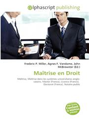 Maîtrise en Droit,6134177970,9786134177979