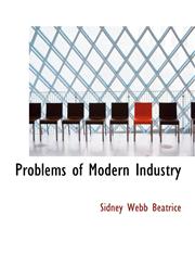 Problems of Modern Industry,1117370232,9781117370231