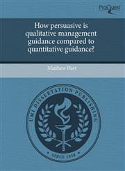How persuasive is qualitative management guidance compared to quantitative guidance?,1243753943,9781243753946