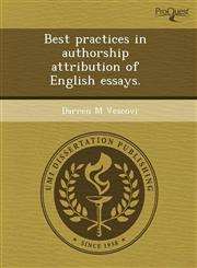 Best practices in authorship attribution of English essays.,1243770546,9781243770547
