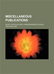 Miscellaneous publications,1151233080,9781151233080