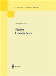 Finite Geometries Reprint of the 1968 Edition,3540617868,9783540617860