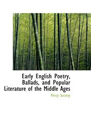 Early English Poetry, Ballads, and Popular Literature of the Middle Ages,1110744129,9781110744121