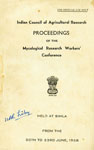 Proceedings of the Mycological Research Workers' Conference held at Simla from the 20th to 23rd June, 1958