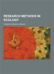 Research Methods in Ecology,1230290494,9781230290492