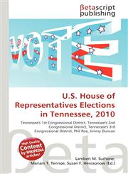 U.S. House of Representatives Elections in Tennessee, 2010,6134831360,9786134831369