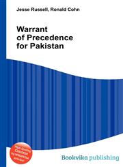 Warrant of Precedence for Pakistan,5512434527,9785512434529