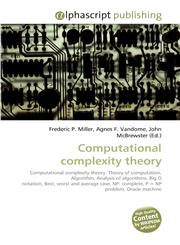 Computational complexity theory,613007722X,9786130077228