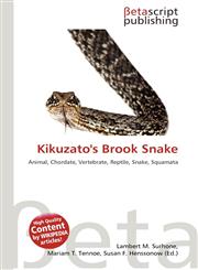 Kikuzato's Brook Snake,6135213075,9786135213072