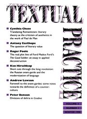 Textual Practice Volume 4, Issue 3,0415052807,9780415052801