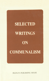 Selected Writings on Communalism,8170071887,9788170071884