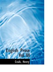 English Prose Vol III,1110785720,9781110785728