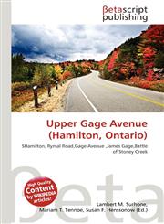 Upper Gage Avenue (Hamilton, Ontario),6136095556,9786136095554