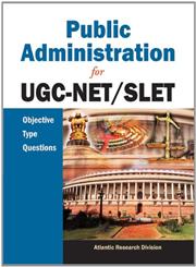 Public Administration For UGC-NET/SLET (Objective Type Questions),8126915412,9788126915415