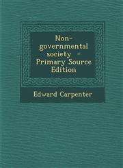 Non-Governmental Society - Primary Source Edition,1293517909,9781293517901