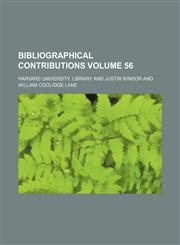 Bibliographical contributions Volume 56,1130376508,9781130376500