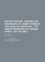 British Theatre Volume 1,113045665X,9781130456653
