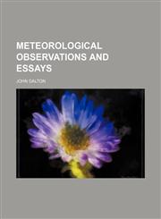 Meteorological Observations and Essays,1150860103,9781150860102