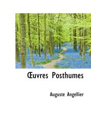 uvres Posthumes,1103317598,9781103317592