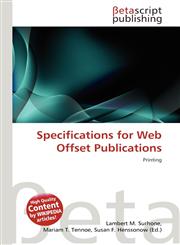 Specifications for Web Offset Publications,613645243X,9786136452432