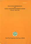 Field Tour Impressions on Rural Poor Programmes of BRDB, February-March 1994 1st Edition