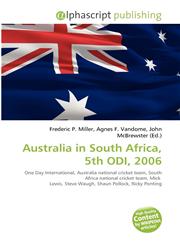 Australia in South Africa, 5th ODI, 2006,6135523929,9786135523928