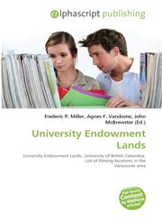University Endowment Lands,6130014961,9786130014964