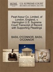 Pearl Assur Co, Limited, of London, England, v. Harrington U.S. Supreme Court Transcript of Record with Supporting Pleadings,1270315765,9781270315766