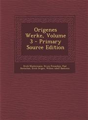 Origenes Werke, Volume 3 - Primary Source Edition,1293853526,9781293853528