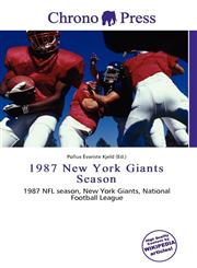 1987 New York Giants Season,6136605058,9786136605050