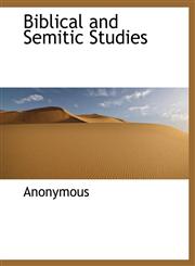 Biblical and Semitic Studies,1116505746,9781116505740