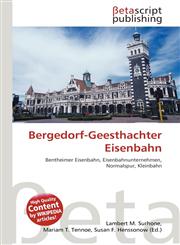 Bergedorf-Geesthachter Eisenbahn,6135008188,9786135008180