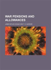 War pensions and allowances,1152063170,9781152063174